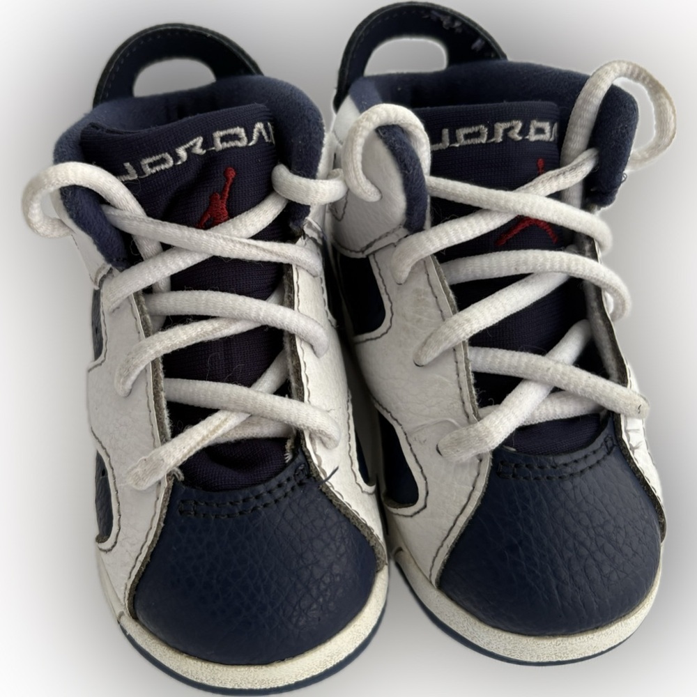 Jordan 6 retro flex olympic baby/ toddler Sneakers in Navy‎ and White 6c
